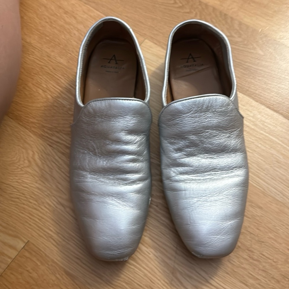 Aquatalia, silver loafer